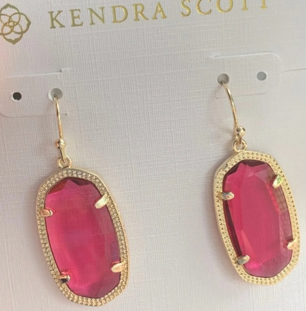 💜 Nwt Kendra Scott Dani Drop Berry Earrings